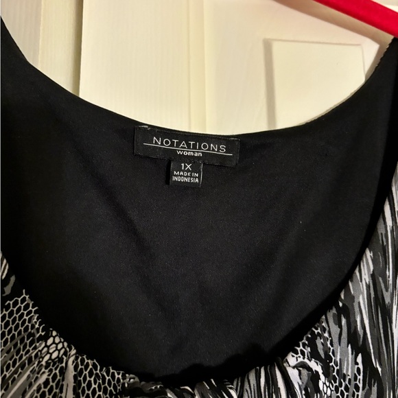 Notations Short Sleeve Blouse - Picture 2 of 3